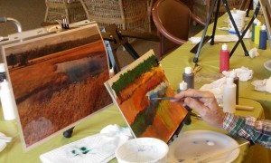 Arts for Everyone art class at Cape Memory Care, Cape Elizabeth, Maine